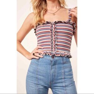 Reformation Trixie Top Striped